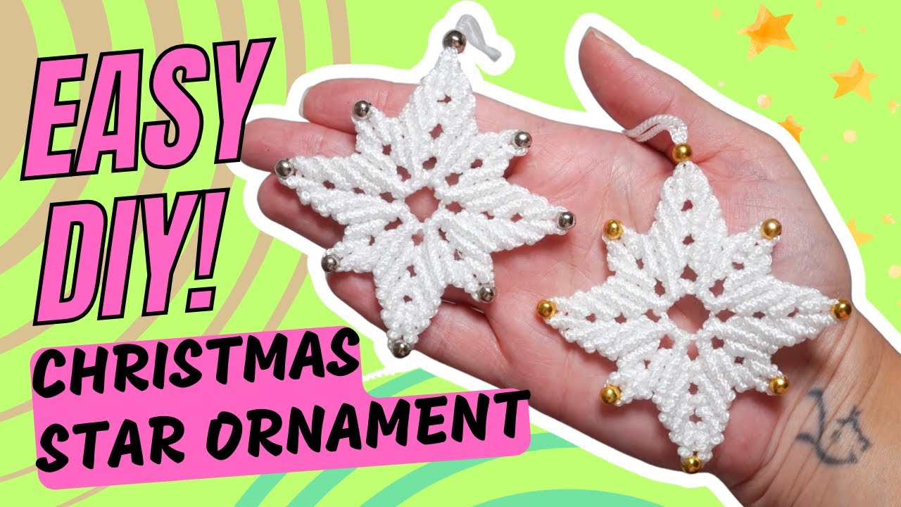 DIY Macrame Snowflake Ornament ❄️✨ | Cute & Easy Christmas Tree Decor