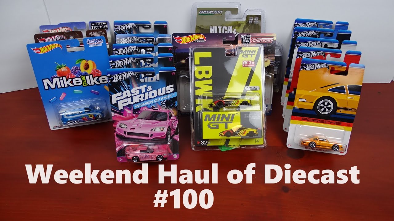 Выходной набор литых машинок #100 Hot Wheels, Mini GT, Greenlight