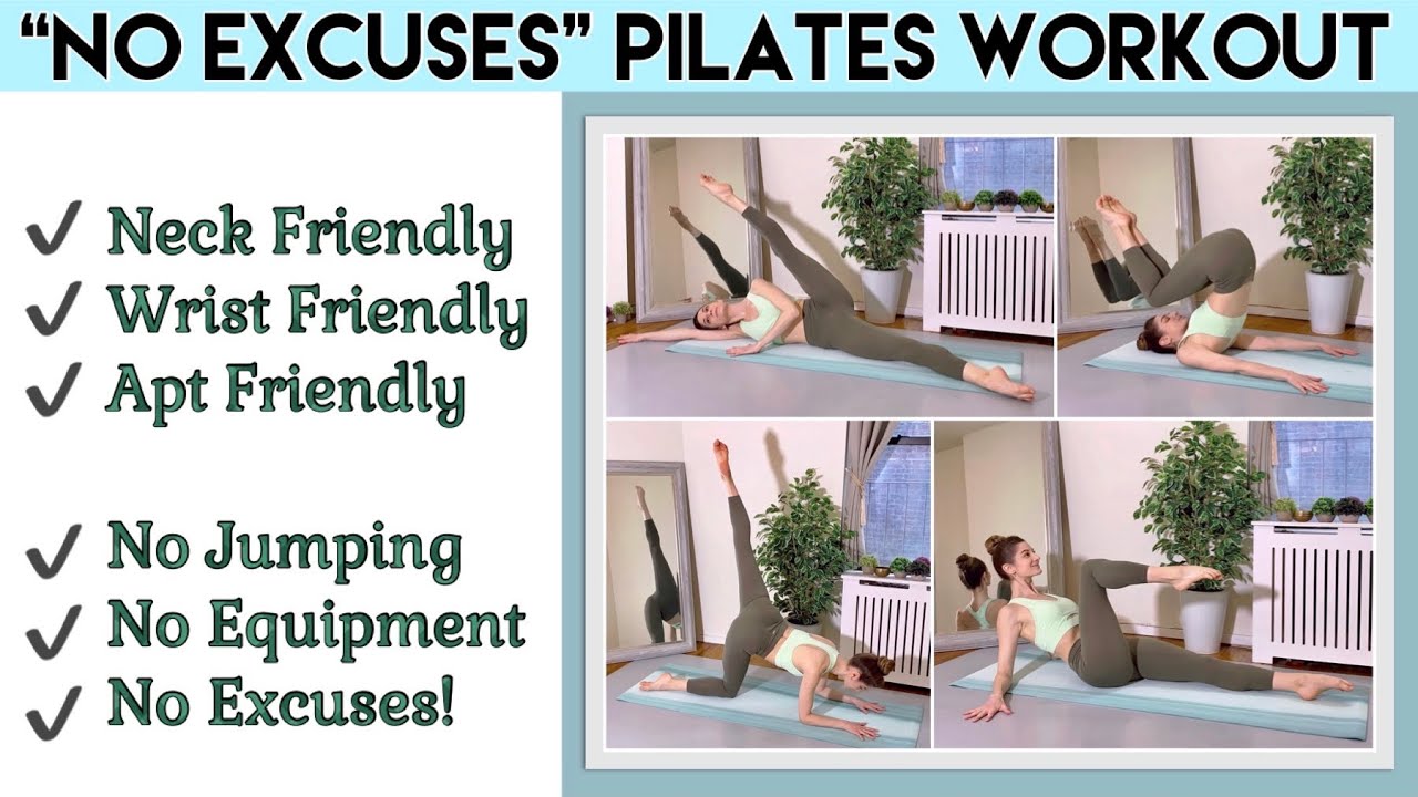 40 MIN &ldquo;NO EXCUSES&rdquo; PILATES WORKOUT | Effective Full Body Strengthening & Stretching