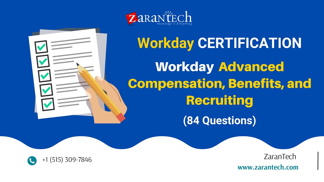 Workday Advanced Compensation, Benefits, and Recruiting (84 Practice Questions) | ZaranTech