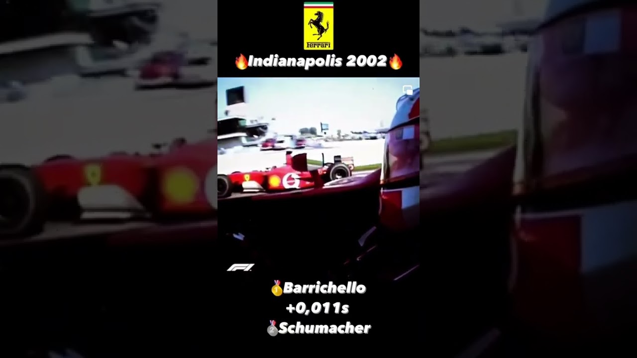 Barrichello and schumacher at indianapolis 2002🔥🥶 #formula1 #f1 #shorts