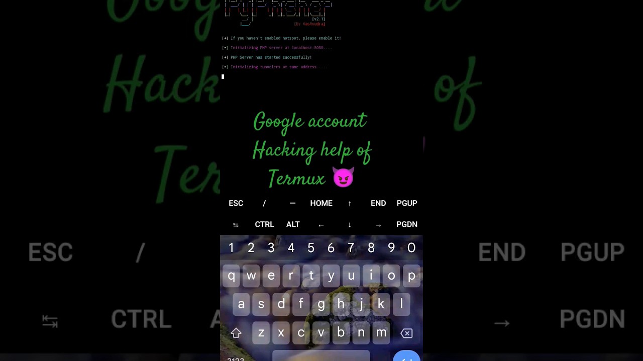 Gmail account hacking help of Kali Linux 🐬 tool using Termux 😈