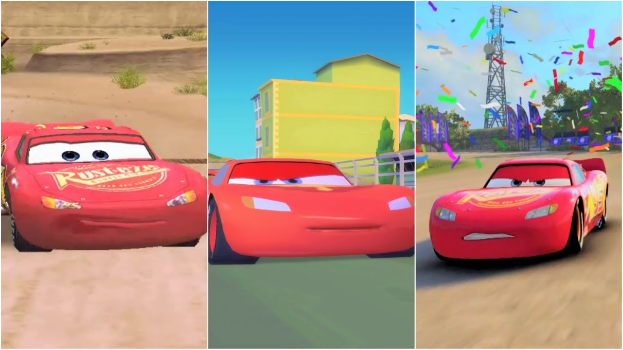Cars 1 vs Cars 2 vs Cars 3 Lightning McQueen