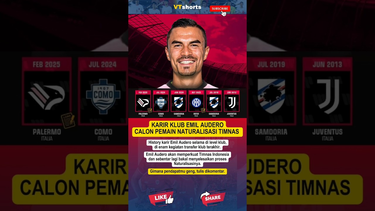 Karir Klub Emil Audero Calon Pemain Naturalisasi Timnas Indonesia #kabarbola