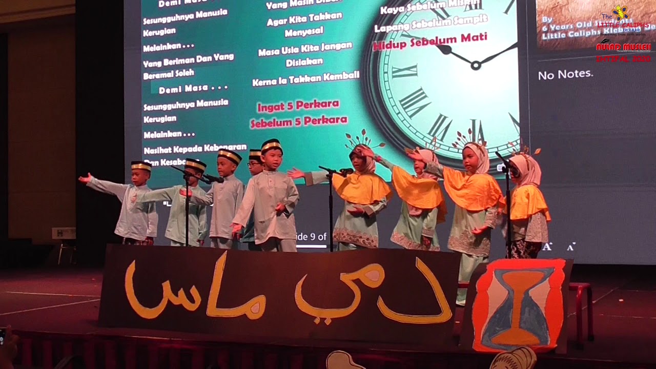 Choral Speaking about Time from kids Tadika Aulad Musleh Little Caliphs Klebang Besar | Ihtifal 2020