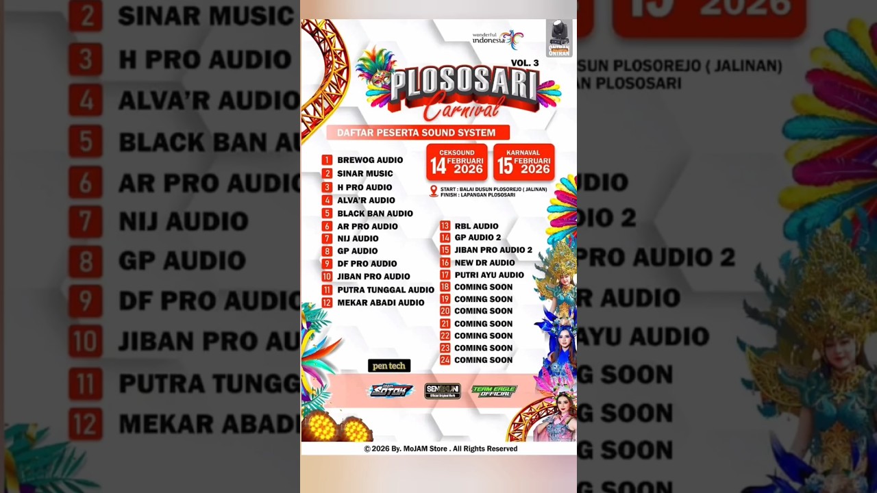 Daftar Sound Karnaval Plososari Puri Mojokerto #shorts