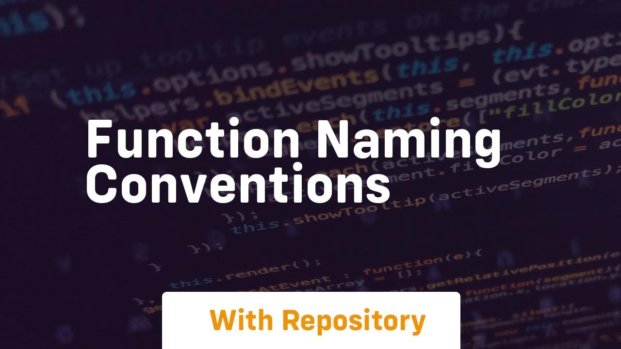 function naming conventions