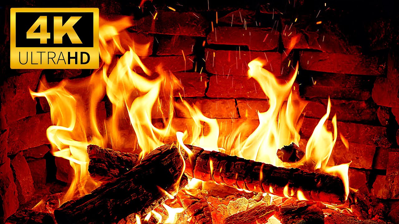 Cozy March Fireplace 4K🔥Relaxing Crackling Fire Sounds (3 Hours) for Relaxing Evening & Study Focus