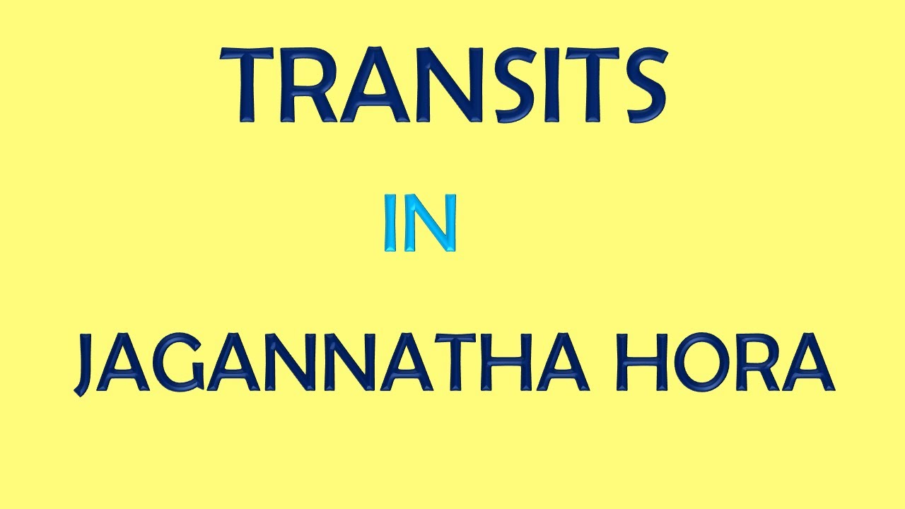 How to Calculate Transits in Jagannatha Hora Software