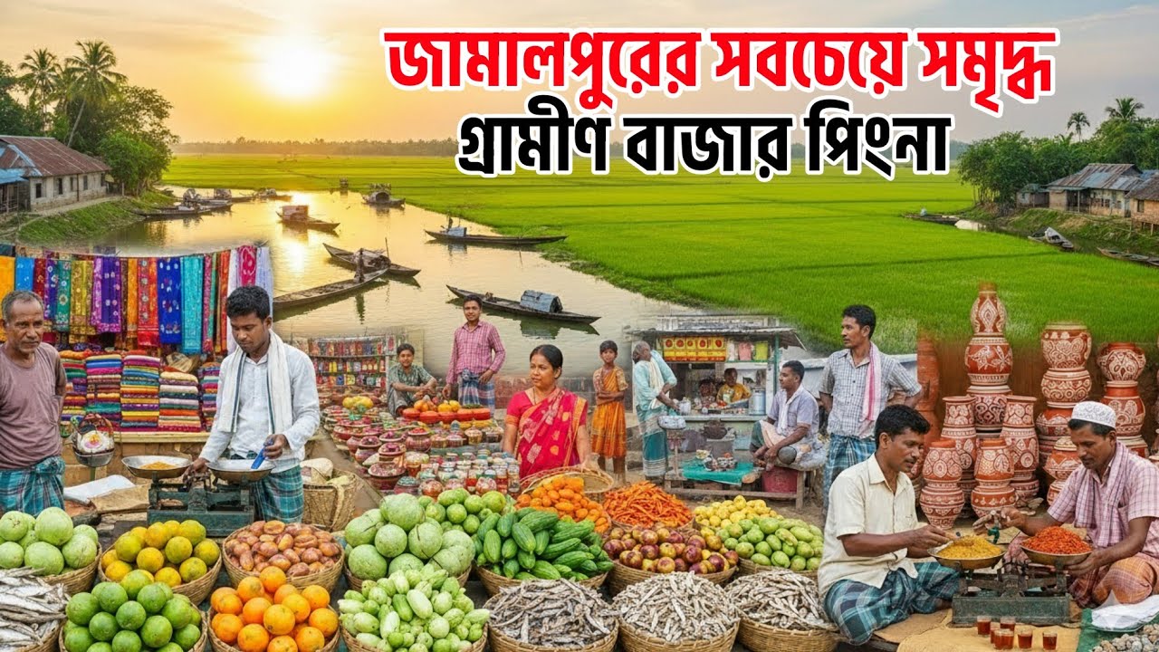 জামালপুরের সবচেয়ে সমৃদ্ধ গ্রামীণ বাজার পিংনা | সবকিছুই আছে বাজারে | Pingna, Sarishabari, Jamalpur