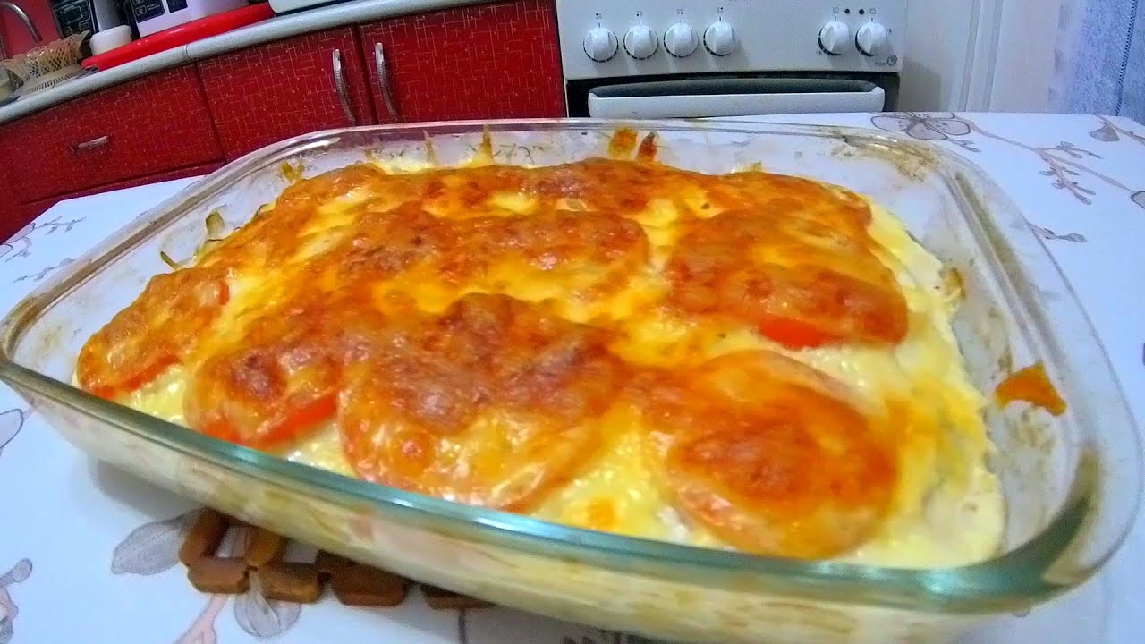 Живём в деревне! \ Вкусный ужин на столе! \ Грудка в заливке из духовки!