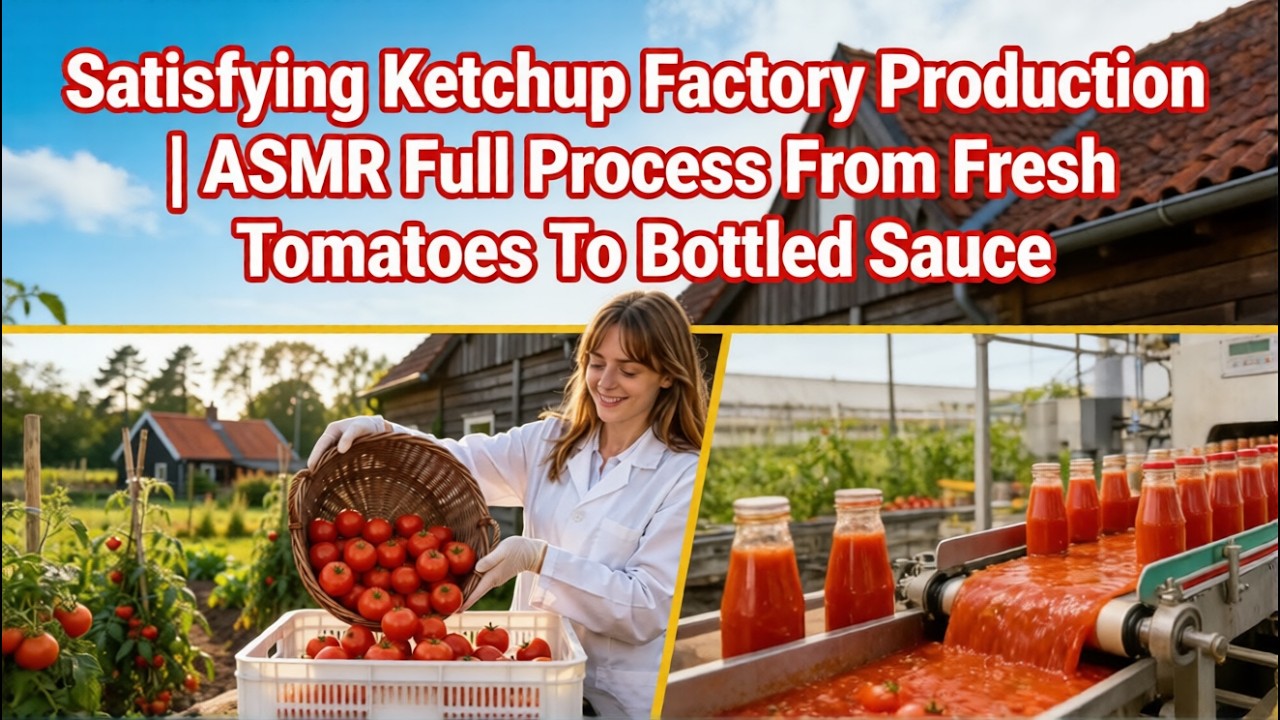 Satisfying Ketchup Factory Production | ASMR Full Process From Fresh Tomatoes To Bottled Sauce