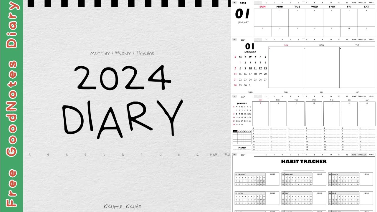 2024  아이패드 다이어리 공유 ㅣ 굿노트 다이어리 공유ㅣ 플래너 무료 공유 ㅣ 굿노트 속지 무료공유
