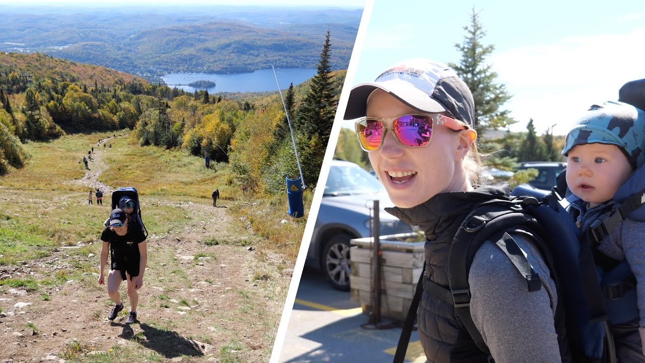 FALL COLOURS MOUNTAIN HIKE AT MONT TREMBLANT WITH CEDAR! (4K60p just for fun)