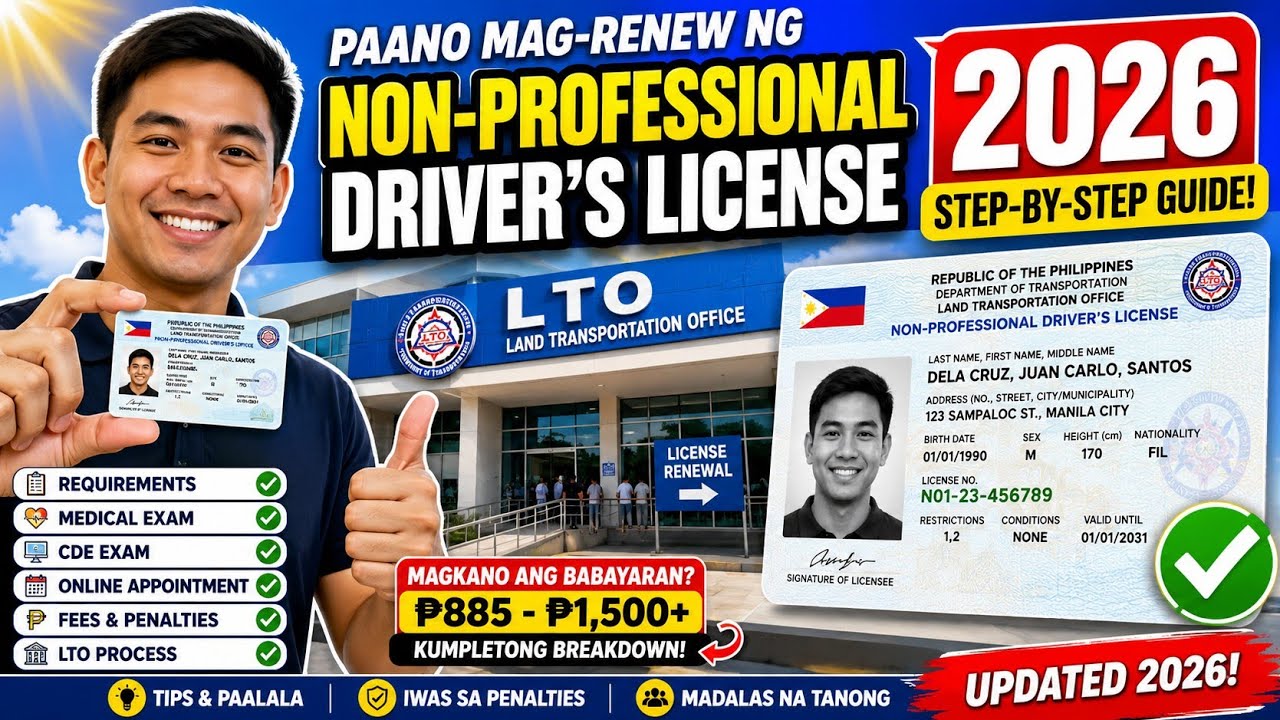 Paano Mag-Renew ng Non-Professional Driver's License 2026 