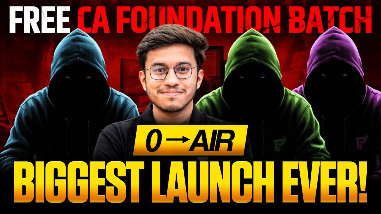 Free CA Foundation Batch | Biggest Launch ever! #cafoundationmay2026