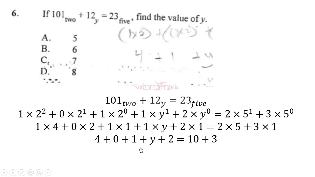 WASSCE 2020 Core Mathematics paper 1 questions 1 to 10