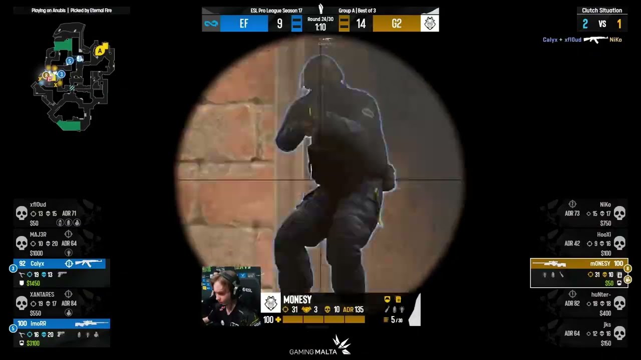 m0NESY - 1v2 AWP clutch