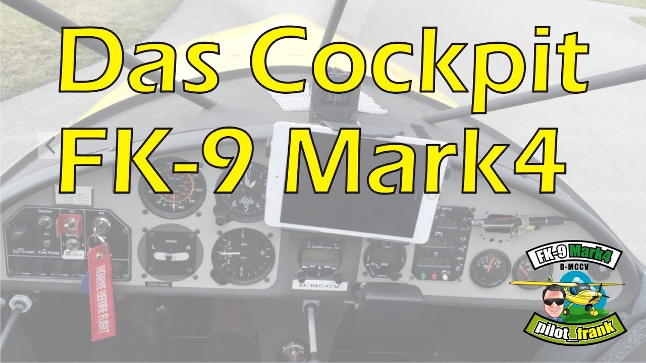 Flugzeug Cockpit Instrumente Erklärung der FK-9 Ultraleichtflugzeug
