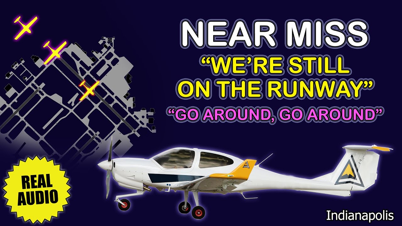 NEAR MISS. Two airplanes almost land on occupied runway. Real ATC