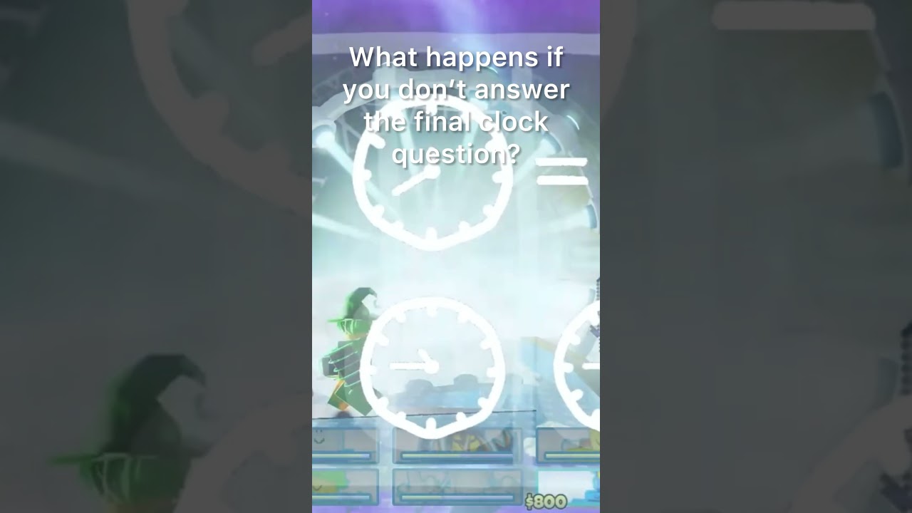 What happens if you don&rsquo;t answer the final clock question? (TBB) #thebattlebricks #roblox