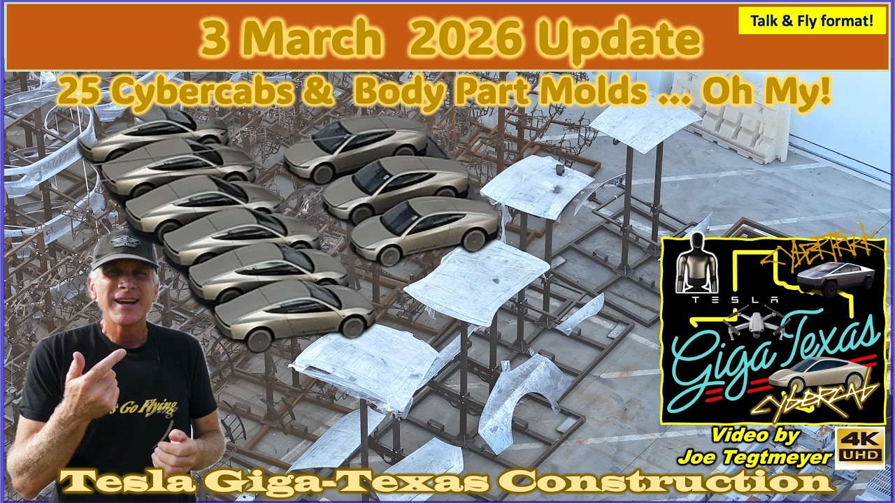 25+ Cybercabs On site! N Campus Prep, 3rd Transformer Arrives! 3 Mar 2026 Giga Texas Update(07:45AM)