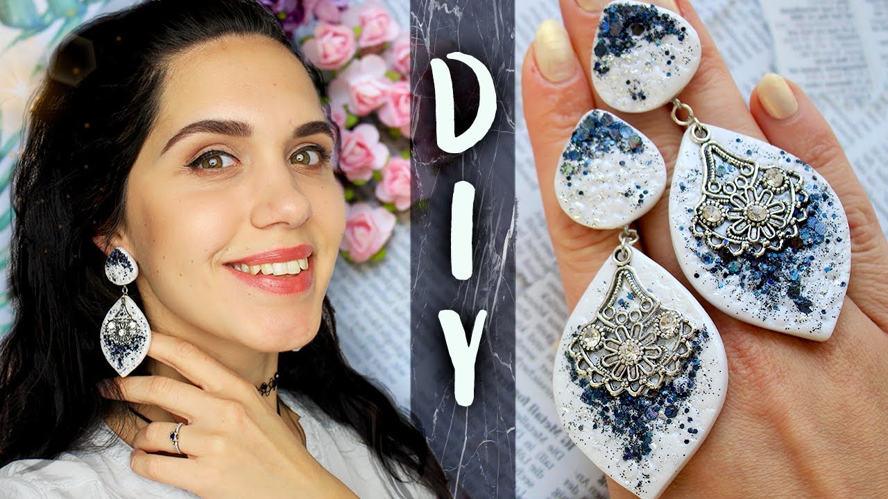 ❤ Graceful White Earrings ❤ EASY DIY