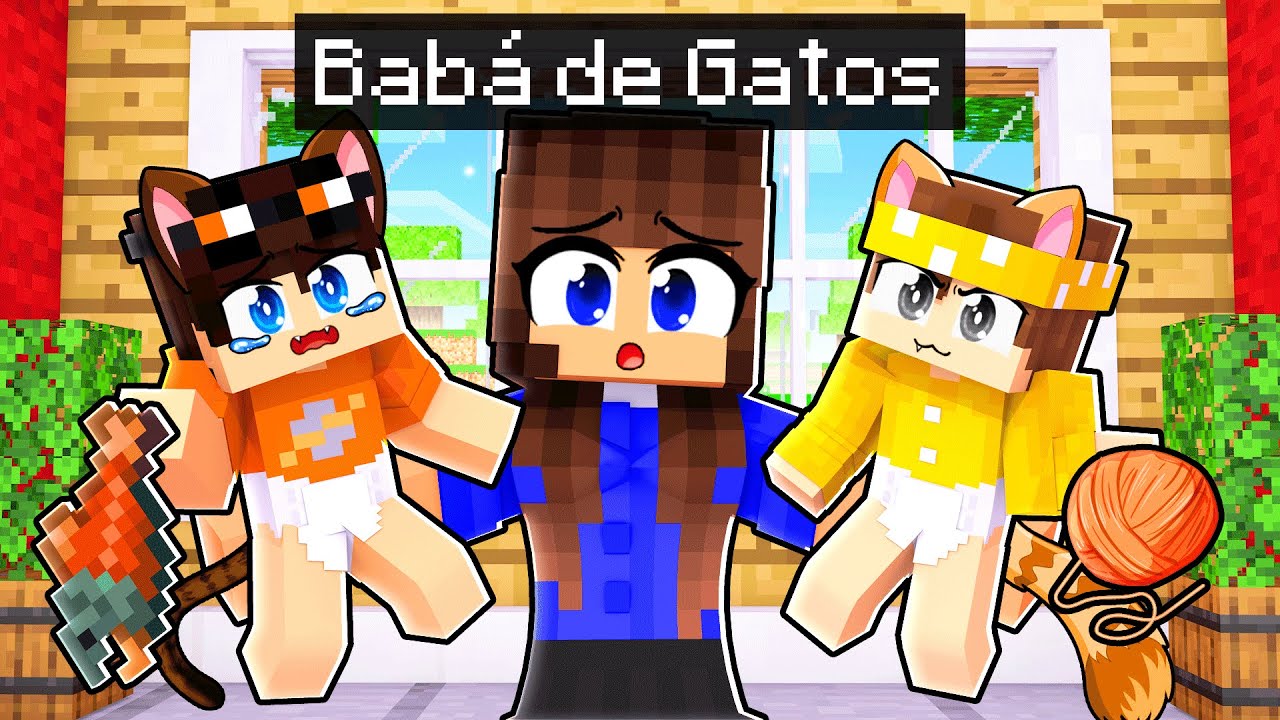MIIKA virou BABÁ de BEBÊS GATOS no Minecraft ◂Miika▸