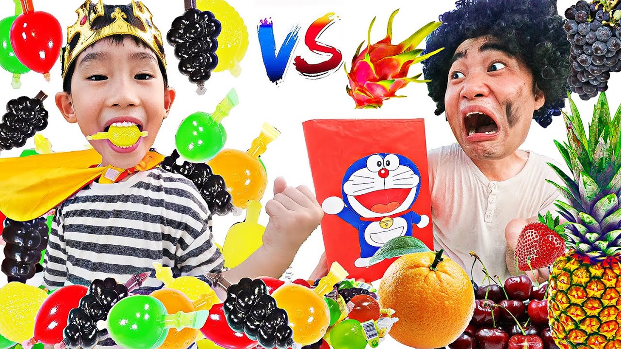 Gấu Đỏ TV - Thử Thách Thạch Trái Cây Nhà Vua Và Thạch Trái Cây Tự Làm Ăn Mày - Chiếc Hộp Thần kỳ