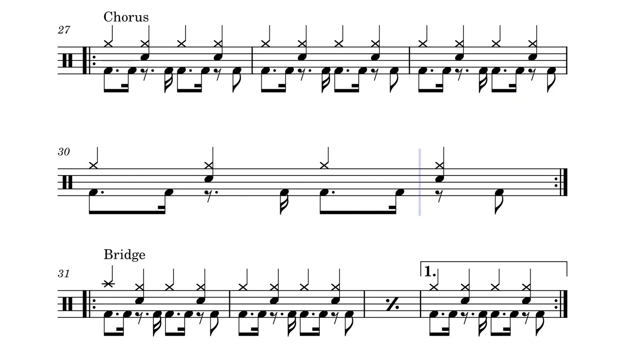 Baby, Don't Cry (人魚的眼淚) (Drum Sheet)
