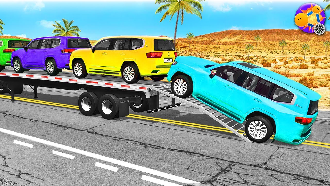 Multiple Trucks vs Speed Bumps – Convoy Crash Physics (BeamNG.Drive) #12 💢