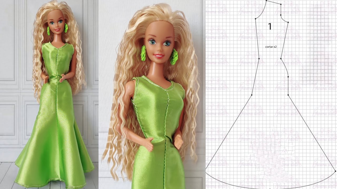140 vestido para Barbie antigua( patrones en la descripción)