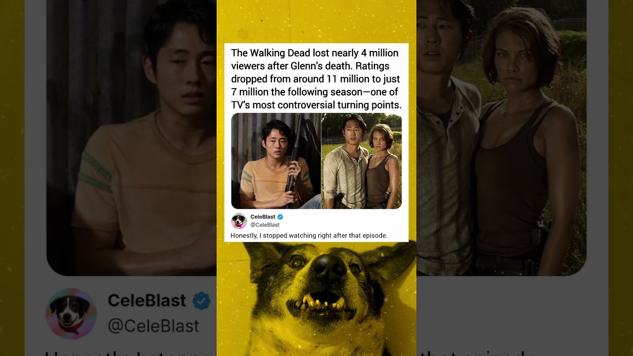 The Walking Dead lost nearly 4 million viewers after Glenn's death. Ratings dropped from around 11