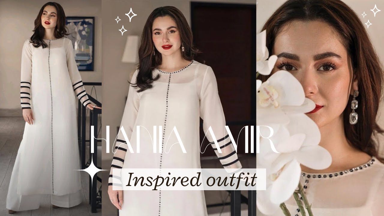 Hania Amir's inspired outfit✨ Trending Pakistani style kurti cutting and stitching/ Hand embroidery