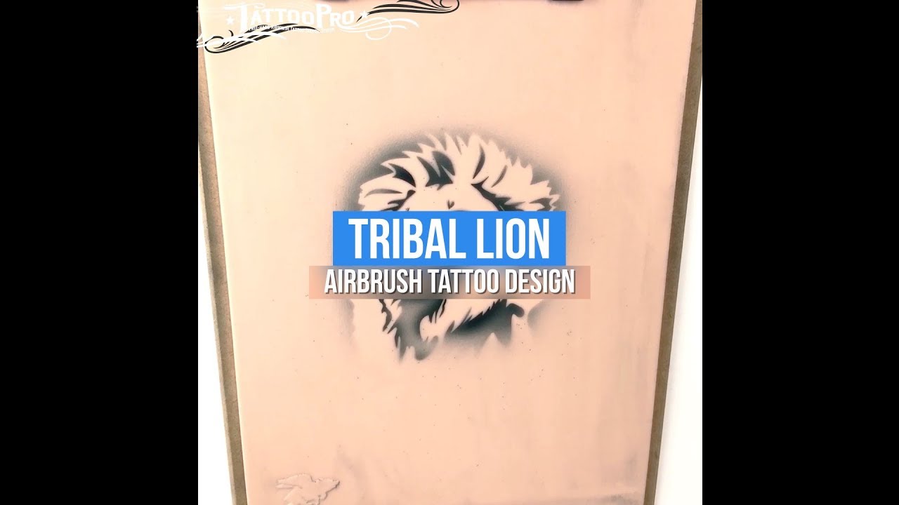 Tattoo Pro Stencils: Tribal Lion Airbrush Tattoo Design