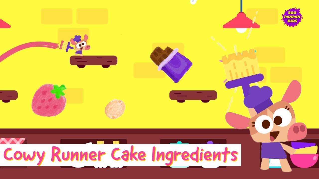 Cowy Runner game Cake Ingredients Lingokids🍰🏃&zwj;♀️🐮|Boopanpankids