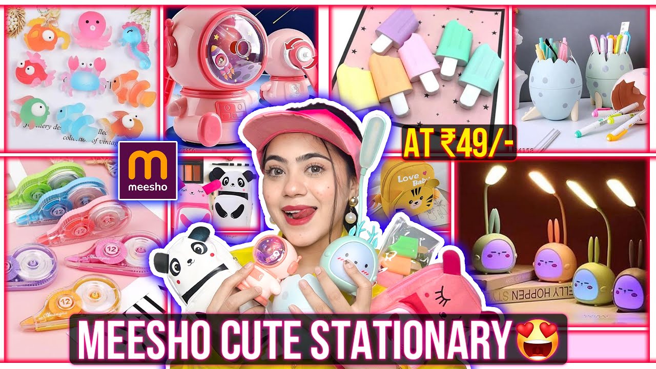Meesho Cute Random Stationery Finds 😍| Starts at ₹49/-only💰| Ronak Qureshi.