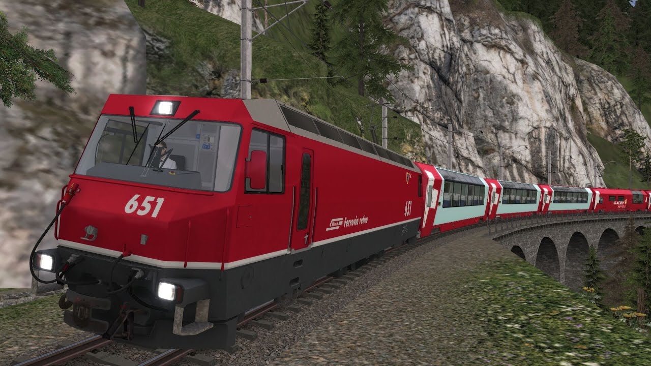 Albulabahn Glacier Express Gletscherexpress Weltkulturerbe Führerstandsmitfahrt Train Simulator 2017