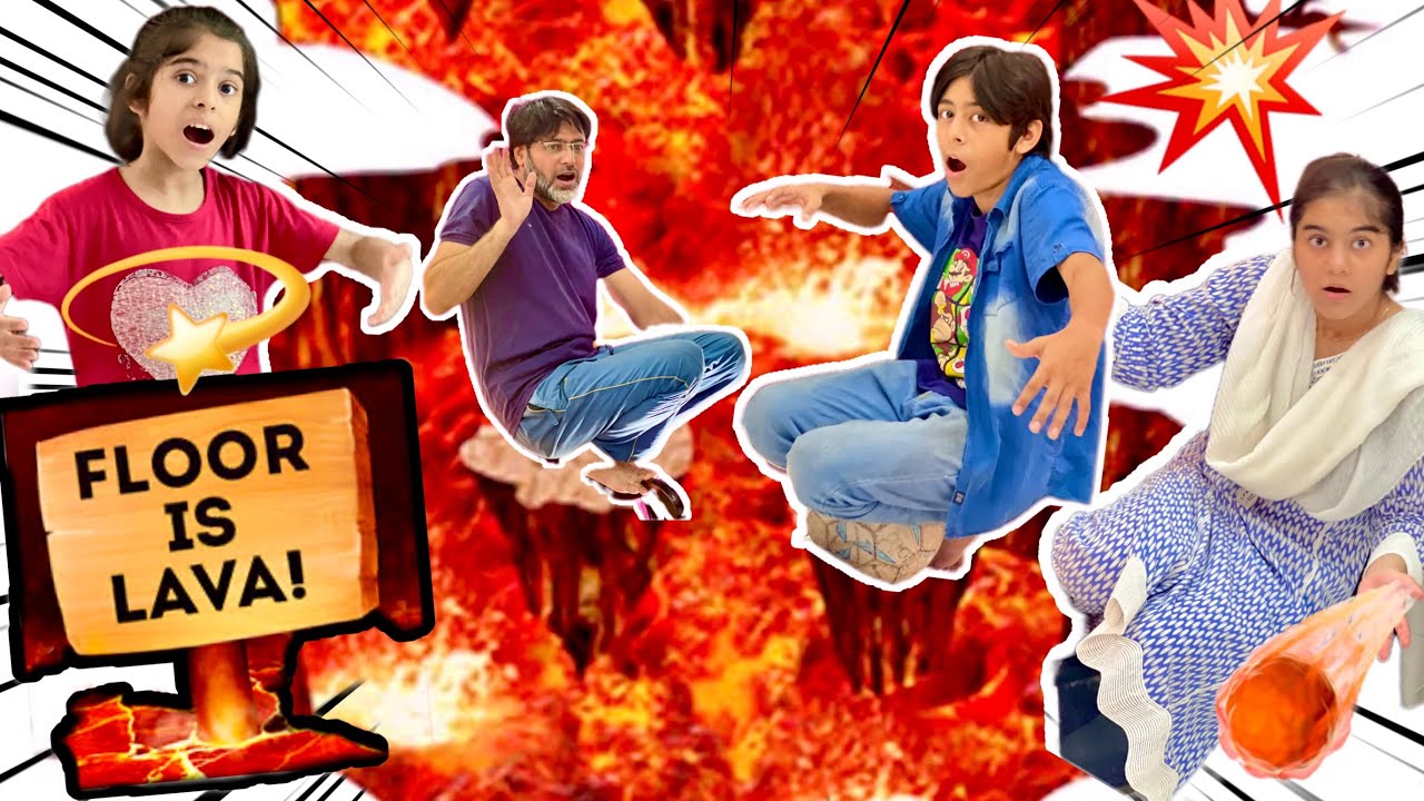 The Floor is lava 🔥||Kids Brain Activity|| Entertainment #subscribe @fizzahsfamily 