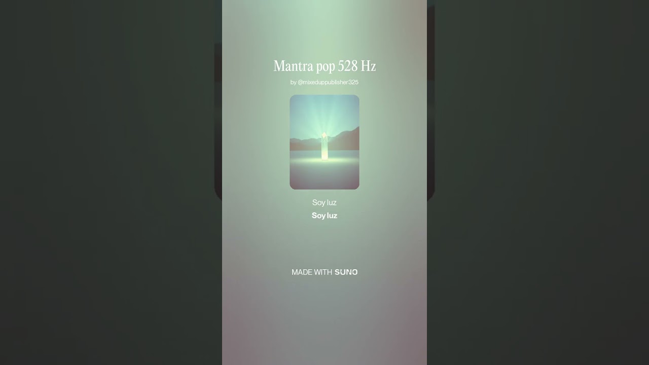 Mantra Pop 528 Hz · Voz Suave · “Soy Luz” · Eleva tu Energía en 60 Segundos
