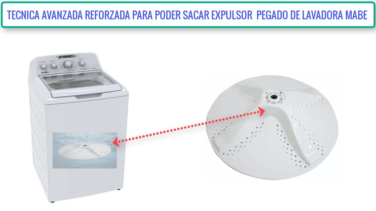 Tecnica avanzada de como sacar un aspa agitador de lavadora mabe aqua