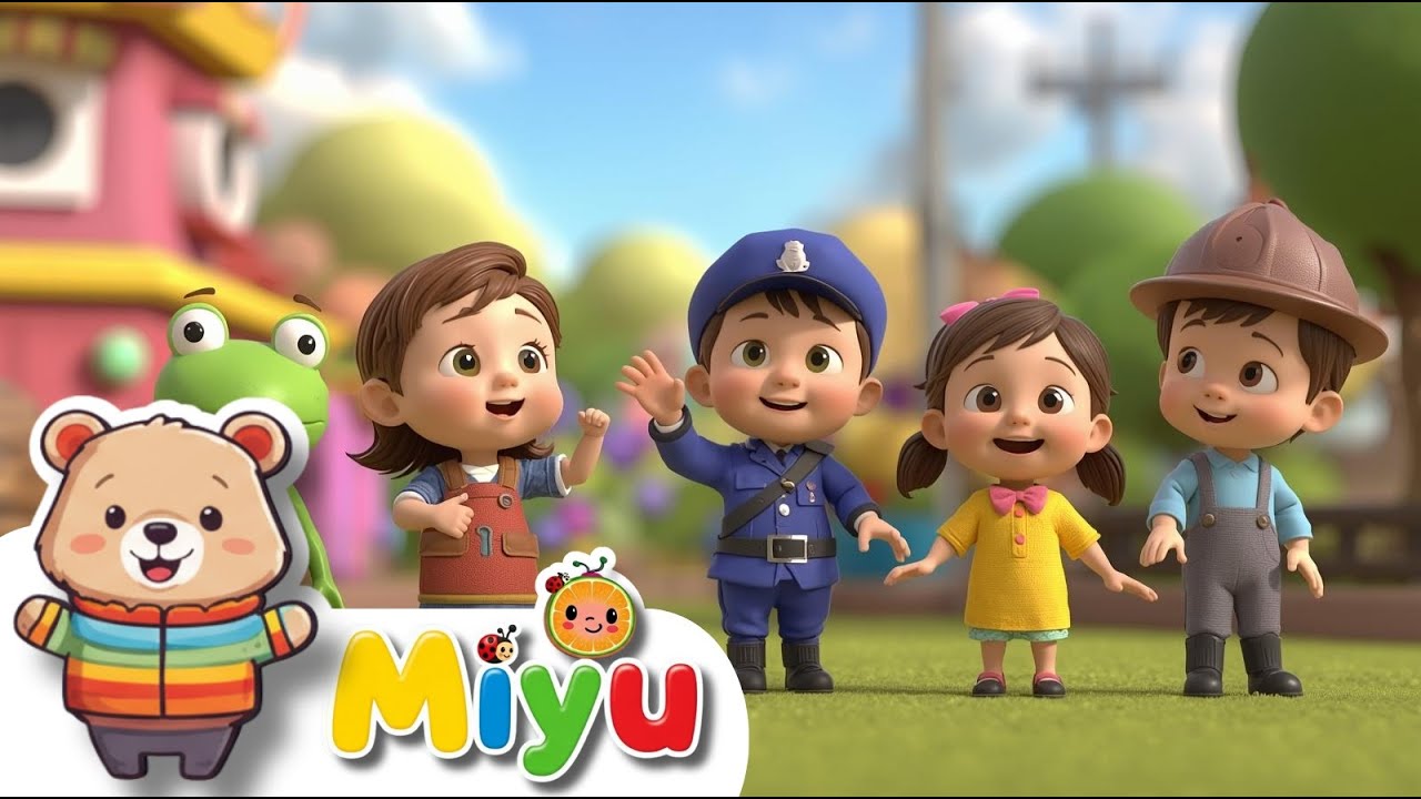 🚒👮‍♂️🐸🎨 Impara Parti del Corpo, Colori Numeri e Animali con Miyu! 🎵 Canzoni per Bambini Educative