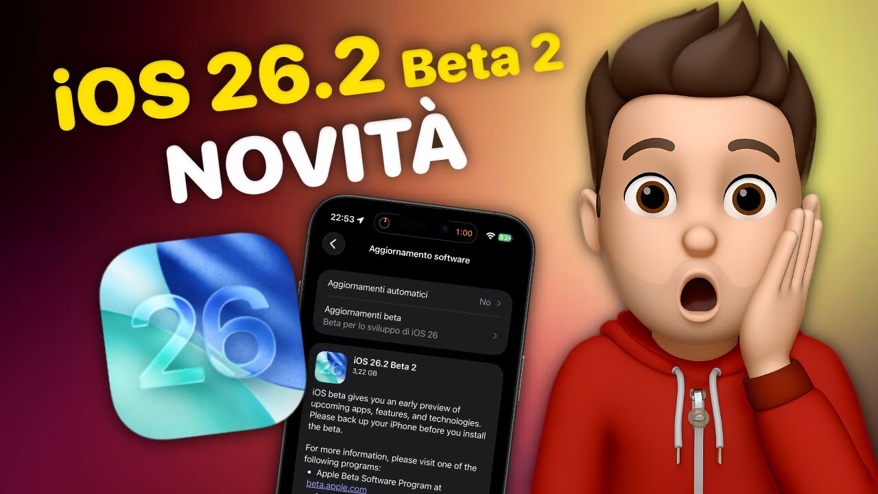iOS 26.2 Beta 2: ecco tutte le novit&agrave; per iPhone (NUOVO LIQUID GLASS)