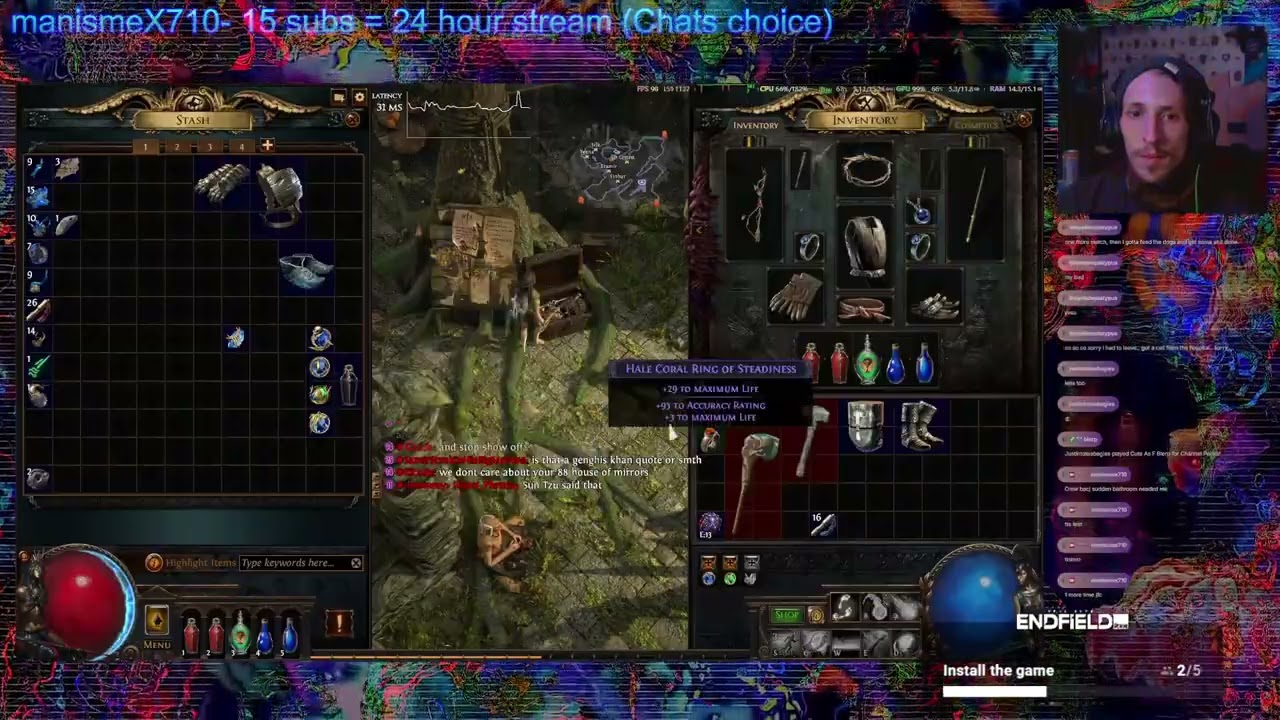 VOD making guitar; rocket league; path of exile- and endfield! (Part 45/50)