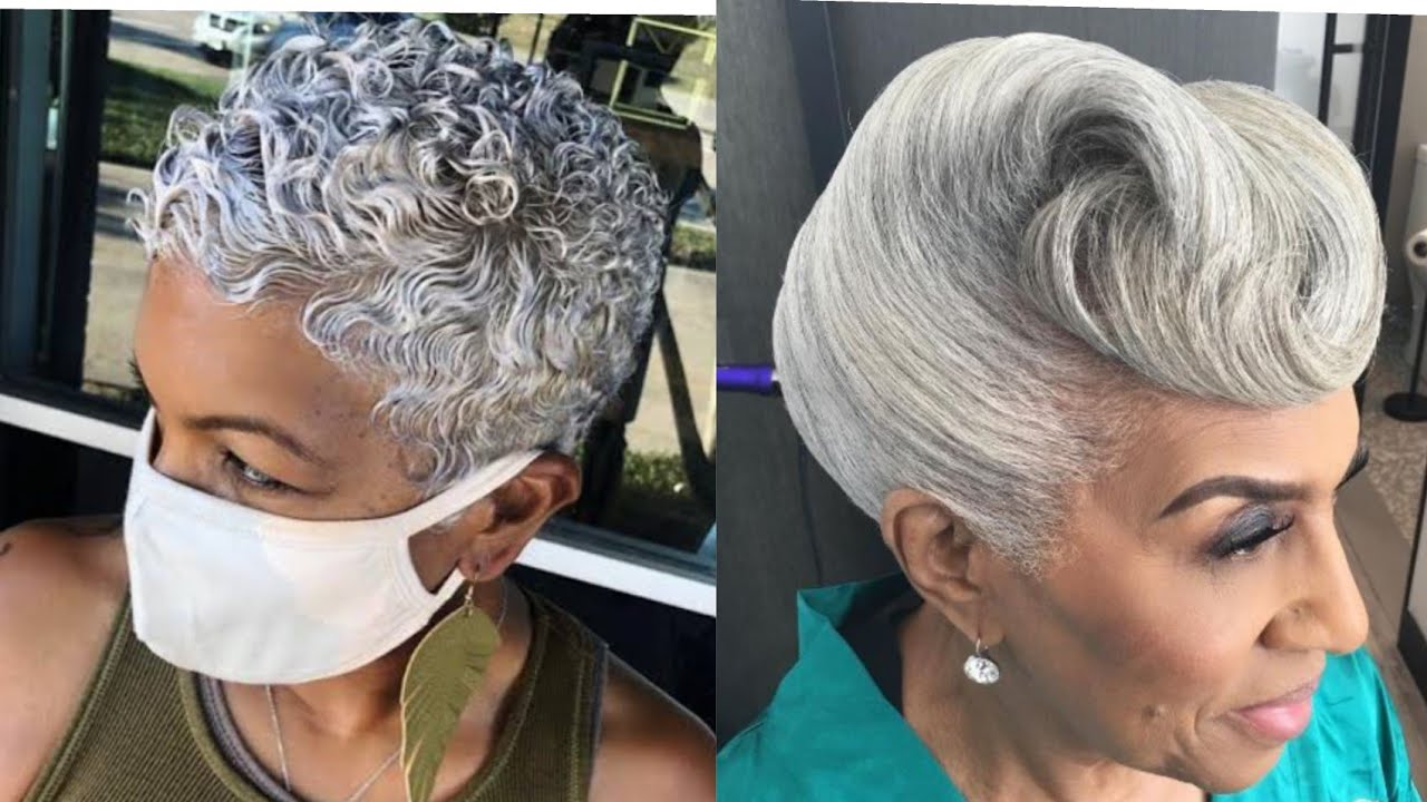Most Slayed Salt and Pepper Hairstyles For Black Women 50+ 💯