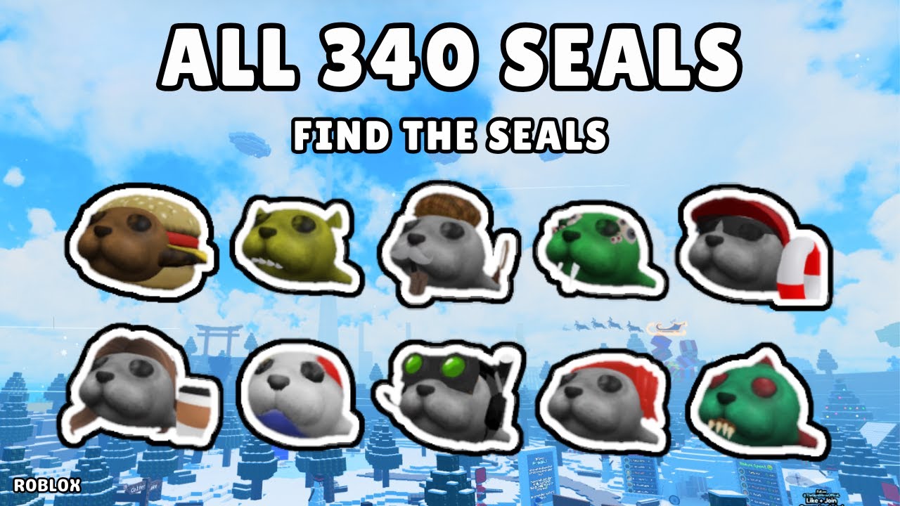 How To Find All 340 Seals in Find the Seals 🦭 Roblox