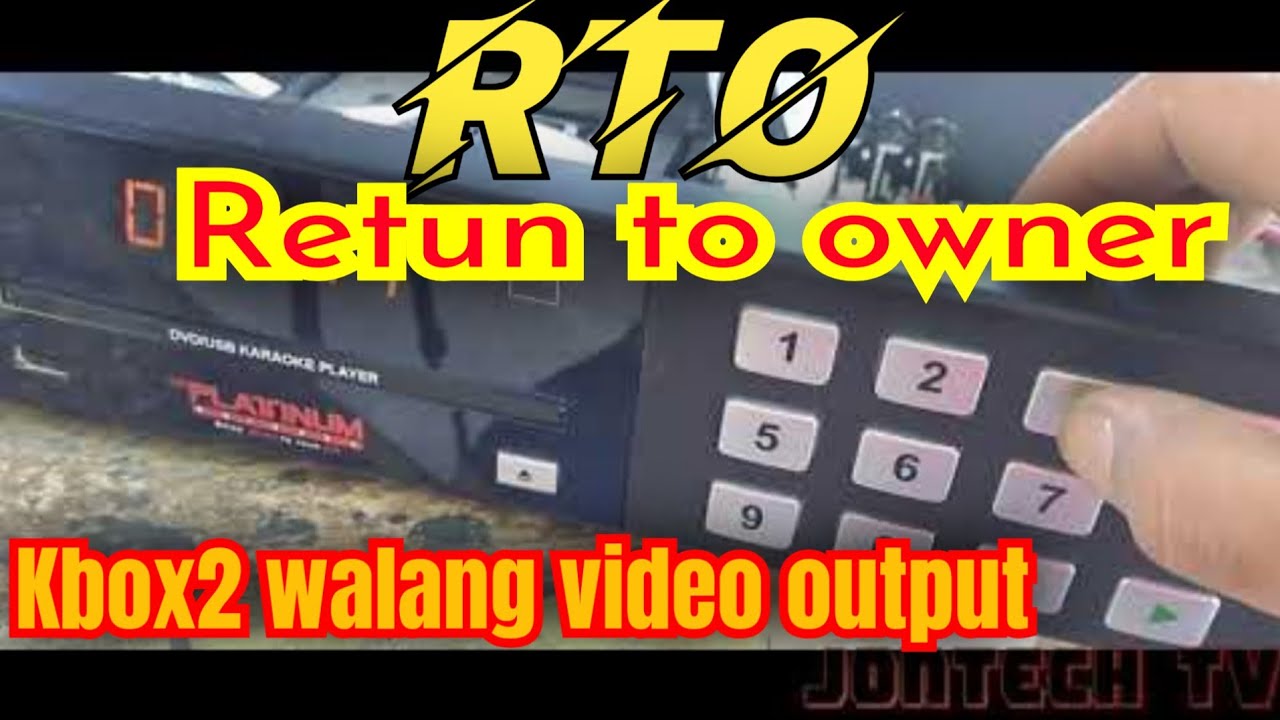 PLATINUM KBOX2 VIDEOKE PLAYER VIDEO/AUDIO OUT PROBLEM