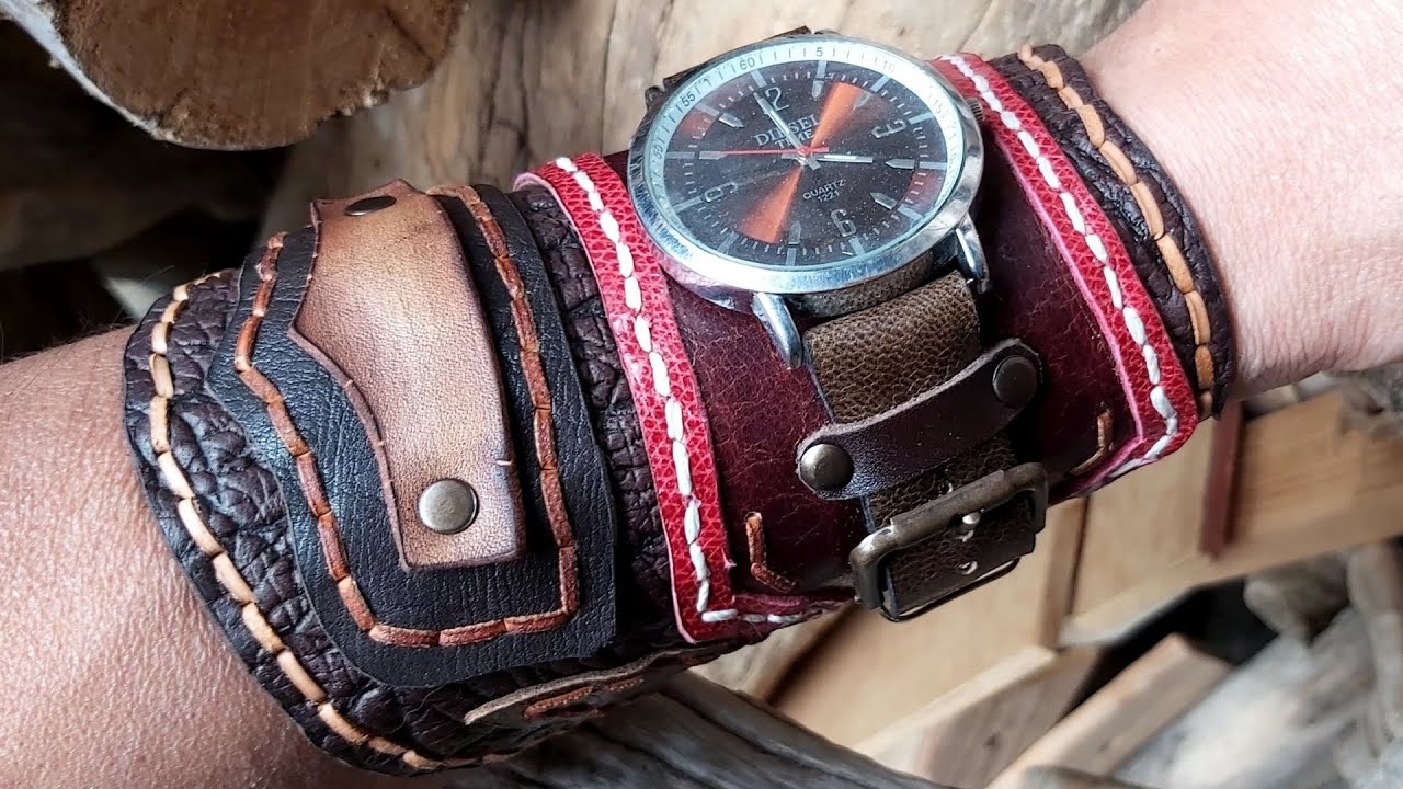 COMO HACER BRAZALETE DE CUERO PARA RELOJ / HOW TO MAKE LEATHER WATCH BRACELET