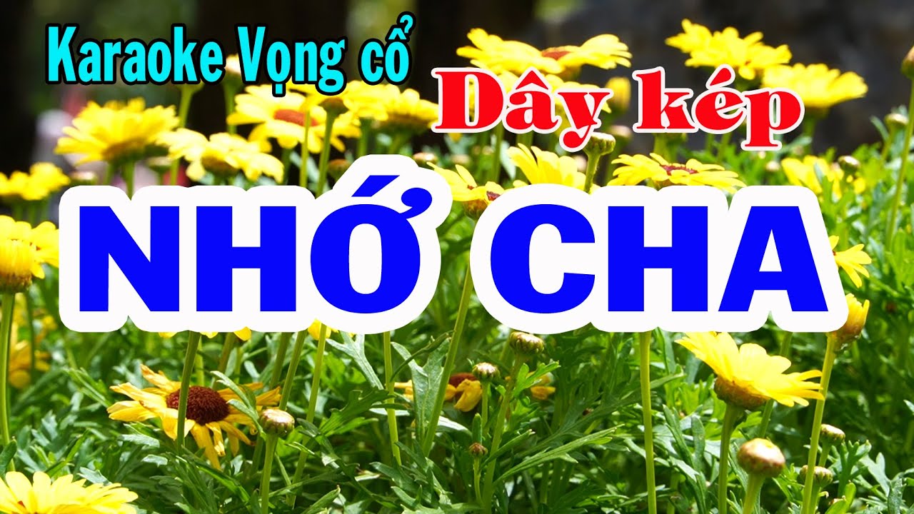 Karaoke vọng cổ NHỚ CHA - DÂY KÉP