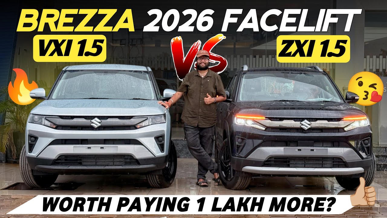 New Maruti Brezza 2026 Facelift Model | Vxi vs Zxi 🔥 | Detailed Comparison with Price and Features ✅